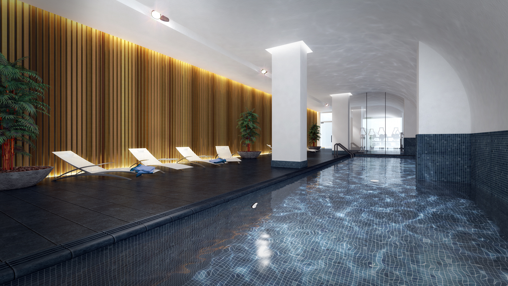 Another old job from iVolve Studios (2008) - client wanted an indoor pool rendered as per application.3dsMax+Photoshop