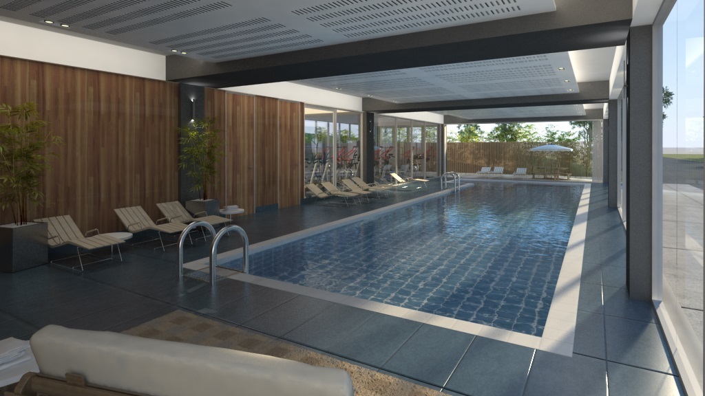 An old job from iVolve Studios (2008) - client wanted an indoor pool rendered as per building application. Using 3DSMax + Photoshop